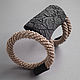 Order Knitted bracelet with wood. TETstudio. Ecostyle.. Livemaster. . Hard bracelet Фото №3