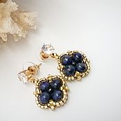 Украшения handmade. Livemaster - original item Poussette earrings with lapis lazuli Chica. Handmade.