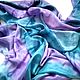 Violet-green scarf Beautiful pashmina Batik scarf Christmas gift to Buy women's tippet Gift woman Gift girl silk scarf Women's scarf Beautiful gift to Buy a gift emerald .
