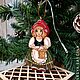 Заказать Красная шапочка. Елочная игрушка из дерева. Леся Сайгина (художник-декоратор). Ярмарка Мастеров. . Елочные игрушки Фото №3