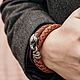 Eagle Bracelet | Bronze | Braided Leather. Braided bracelet. totemicashop. My Livemaster. Фото №4