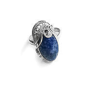 Украшения handmade. Livemaster - original item Ring "Azure" with lapis lazuli 925 silver. Handmade.