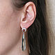Silver earrings with green amethyst long earrings, drop. Earrings. Irina Moro. Online shopping on My Livemaster.  Фото №2