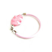 Украшения handmade. Livemaster - original item Pink bracelet with a stone 
