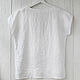 Basic blouse made of white linen. Blouses. etnoart. My Livemaster. Фото №5