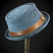 Аксессуары handmade. Livemaster - original item Copy of Leather pork pie hat PPH-30. Handmade.