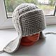  бежевая  из толстой шерсти 56-58. Шапка-ушанка. AccessoriesWool мягко и комфортно. Ярмарка Мастеров.  Фото №10