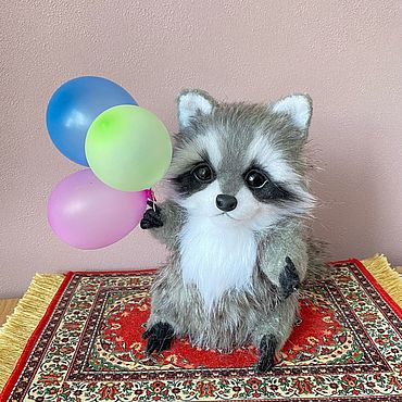 Куклы и игрушки ручной работы. Ярмарка Мастеров - ручная работа Маленький Енот Пончик. Handmade.