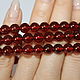 Гранат 7,4мм браслет (25 бусин). Бусины. Beads. Ярмарка Мастеров.  Фото №6