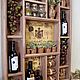 Order Shelf on the wall wooden for the kitchen with filling Vine. Viktorya. Livemaster. . Kitchen sets Фото №3