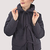 Одежда handmade. Livemaster - original item Oversize jacket with ties short demi season. Handmade.