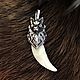 Fang of the Wolf in a silver frame, Amulet, Kostroma,  Фото №1