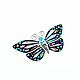 Brooch BUTTERFLY. Turquoise and mother of pearl. The author's work. Brooches. ARIEL - MOSAIC. My Livemaster. Фото №5