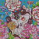 KIT EMBROIDERY WITH BEADS 'A HAPPY CAT'. Embroidery kits. Beaded embroidery from Laura. Online shopping on My Livemaster.  Фото №2