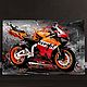  Настенная картина маслом мотоцикл honda CBR 1000RR. Картины. Картины маслом купить, мечта рядом ❤. Ярмарка Мастеров.  Фото №5