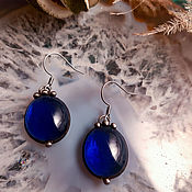 Украшения handmade. Livemaster - original item Drop Earrings Blue Transparent (e-007-07). Handmade.