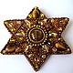 Order Brooch with stones 'Star'. Beaded jewelry by Mariya Klishina. Livemaster. . Brooches Фото №3