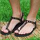 Greek Sandals sandals leather and suede brown Croco. Slingbacks. Katorina Rukodelnica HandMadeButik. My Livemaster. Фото №6