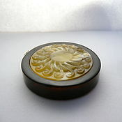 Украшения handmade. Livemaster - original item Sun amber, silver, carving K-717. Handmade.