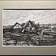 Picture: The village sketch is framed in Passepartout. Pictures. Chistiakov Vsevolod (chistiakov-art). Online shopping on My Livemaster.  Фото №2