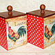 Boxes for spices chickens decoupage. Storage Box. Вязаные сумки, косынки (Olly). My Livemaster. Фото №4