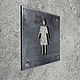 Steel sign in the loft style women's toilet. Signs1. dekor-tseh. Online shopping on My Livemaster.  Фото №2