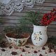 'Winter bouquets'-a Set of ceramic tableware. Kitchen sets. Hundred centuries. Online shopping on My Livemaster.  Фото №2