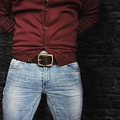Аксессуары handmade. Livemaster - original item Belt for Jeans made of Buffalo leather. Handmade.