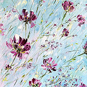 Картины и панно handmade. Livemaster - original item Oil painting flower Painting. Flying flowers in an oil painting.. Handmade.