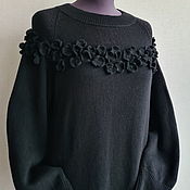 Одежда handmade. Livemaster - original item Black Cashmere Dress. Handmade.