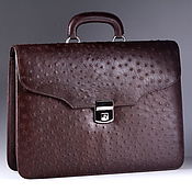 Сумки и аксессуары handmade. Livemaster - original item Men`s ostrich leather briefcase IMS0500VK. Handmade.
