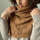 Camel Scarf Women's knitted, Men's wool scarf beige soft. Scarves. Dobryy_vyaz. My Livemaster. Фото №5