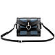 Women's leather bag 'Courtney' (black with blue). Crossbody bag. Russian leather Guild. My Livemaster. Фото №6