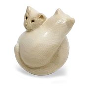 Для дома и интерьера handmade. Livemaster - original item Tenderness. Miniature of a mammoth tusk with cats. Handmade.