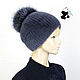 Order Elegant ladies hat made of fur Finnish mink. Art.DF-132. Mishan (mishan). Livemaster. . Caps Фото №3
