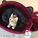 Couch - sleeping bag for a cat 'Kitty' burgundy, Lodge, Voronezh,  Фото №1