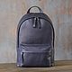 Men's leather backpack 'Lucas' (Dark blue). Men\\\'s backpack. DragonBags - Men's accessories. Online shopping on My Livemaster.  Фото №2