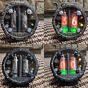 Nixie clock на газоразрядных индикаторах ИН-14 "стимпанк"