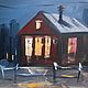 Заказать Ночь 30х40 см маслом мастихином картина для интерьера лофт. ArtGeo Gallery. Ярмарка Мастеров. . Картины Фото №3