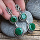 A pair of emerald 'Emerald'. Earrings. The inspiration of nature in stones. Online shopping on My Livemaster.  Фото №2