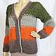 Вязаный кардиган на пуговицах. Кардиганы. Knit by Heart - Вязаная одежда 富. Ярмарка Мастеров.  Фото №6