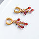Garnet and tourmaline earrings. Earrings. Solanda. My Livemaster. Фото №4