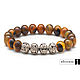 Bracelet made of Baltic amber with silver charms, Bead bracelet, Moscow,  Фото №1
