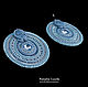 Soutache earrings round disc blue. Earrings. Natalia Luzik Jewelry&Accessories (nataluzik). My Livemaster. Фото №4