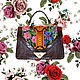 An exclusive designer bag beaded embroidered 'Autumn garden', Classic Bag, Moscow,  Фото №1