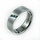 Titanium ring with emeralds. Rings. asgdesign. My Livemaster. Фото №5