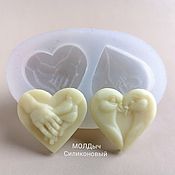 Материалы для творчества handmade. Livemaster - original item Mold for cabochons heart. Silicone form. Handmade.