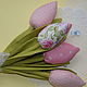 Тюльпаны из ткани, Цветы, Усть-Кут,  Фото №1