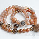 Beige and brown Triple bracelet - beads. Bead bracelet. Mala by Jemma. Online shopping on My Livemaster.  Фото №2