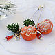 Pin brooch: tangerine made of polymer clay. Brooches. lidkins (lidkins). Online shopping on My Livemaster.  Фото №2